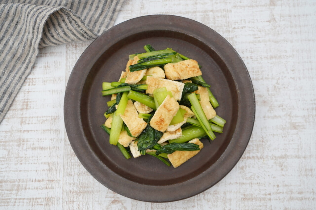 小松菜と油揚げの炒め物