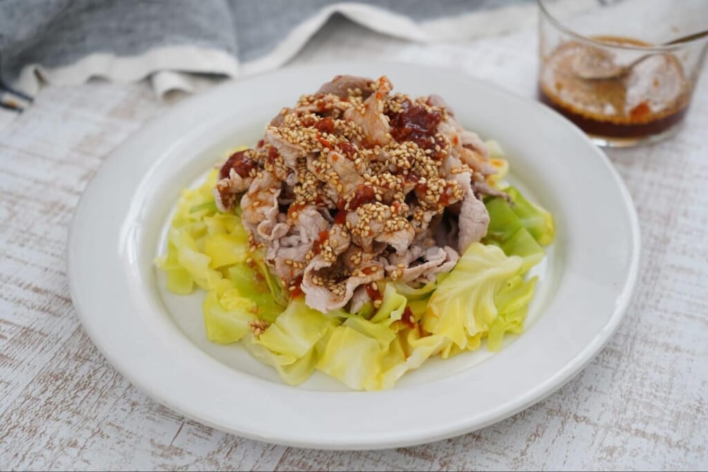 豚肉とキャベツの中華和え