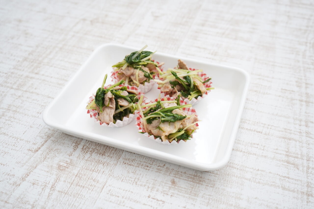 豚肉と水菜の生姜炒め2