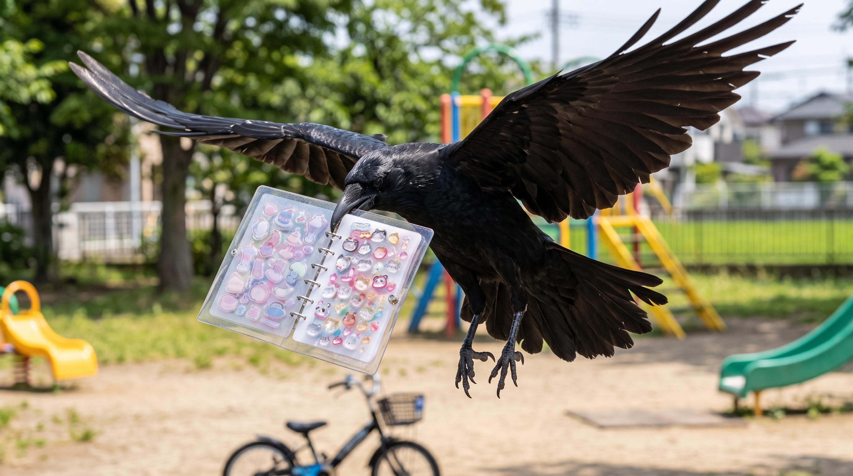 「カラスがシール帳を持って飛んでいった！」友達の言葉を信じて大捜索…親が確認すると、驚きの事実が明らかに！