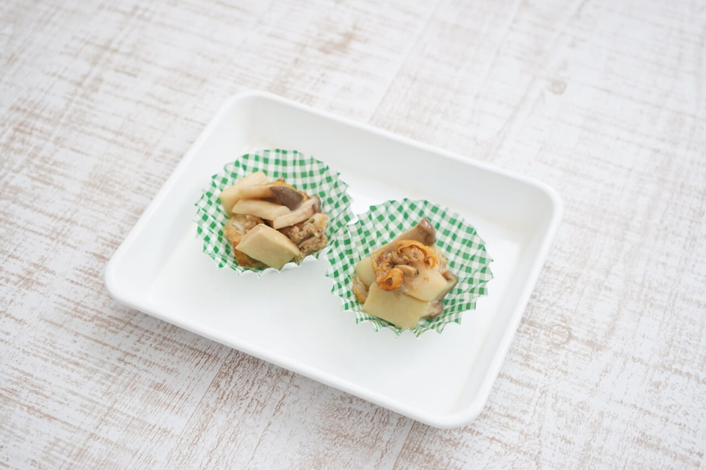 お弁当レシピ2帆立とエリンギの蒸しもの2