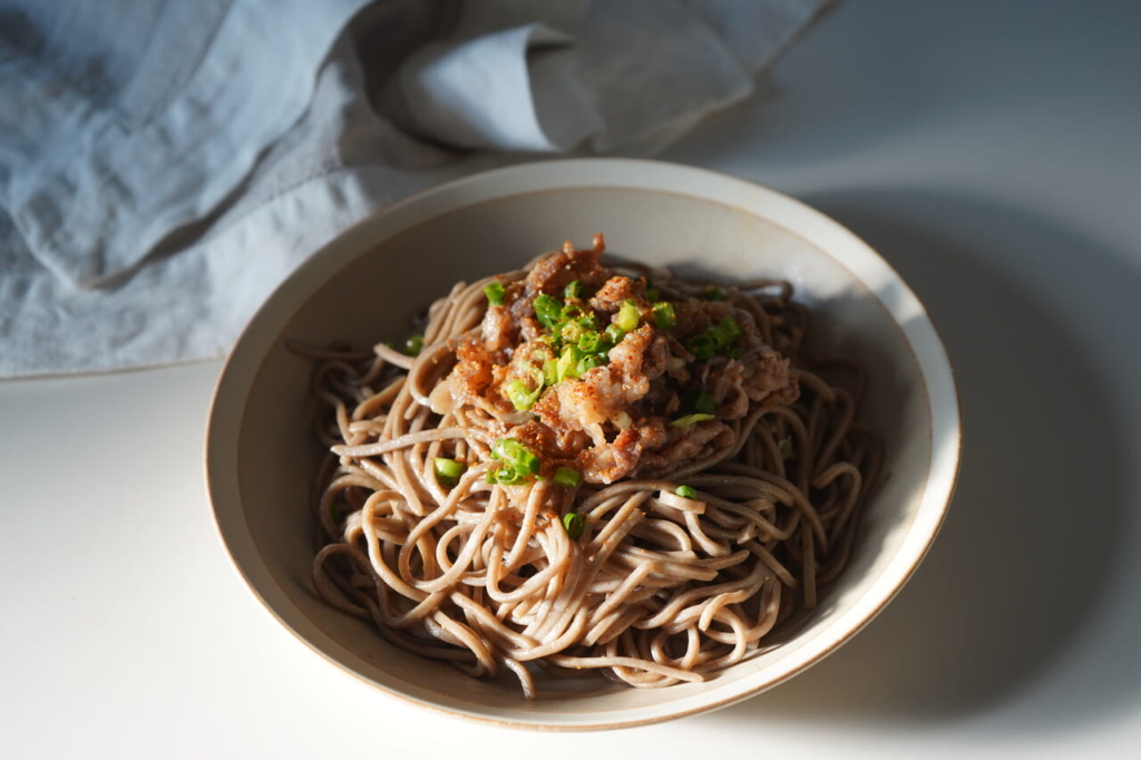 お弁当レシピ2肉蕎麦