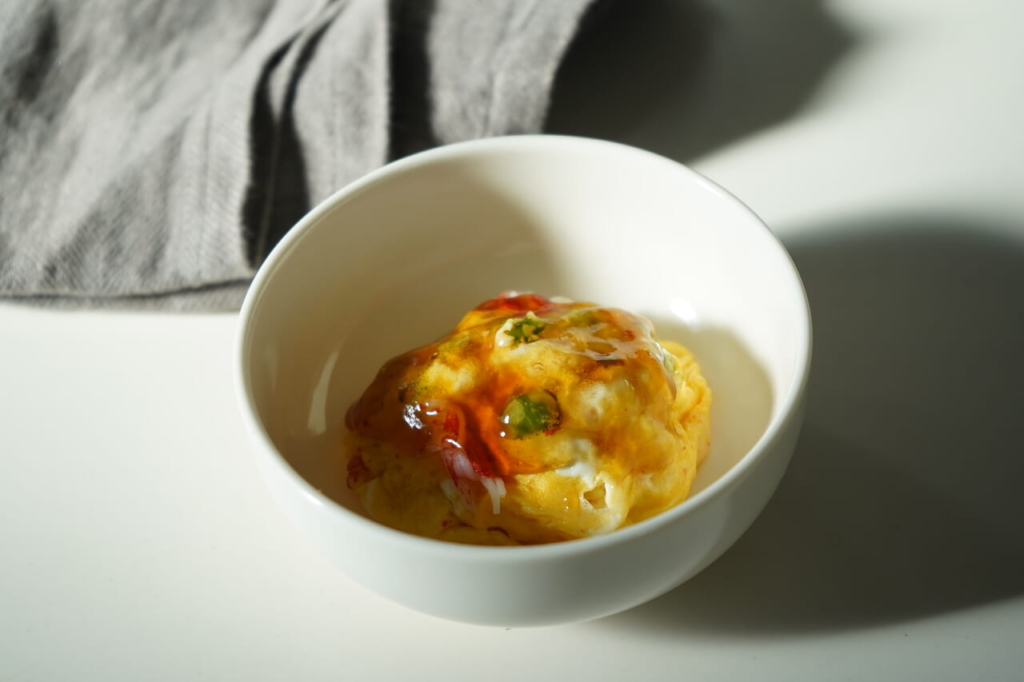 お弁当レシピ1レンジでカニ玉