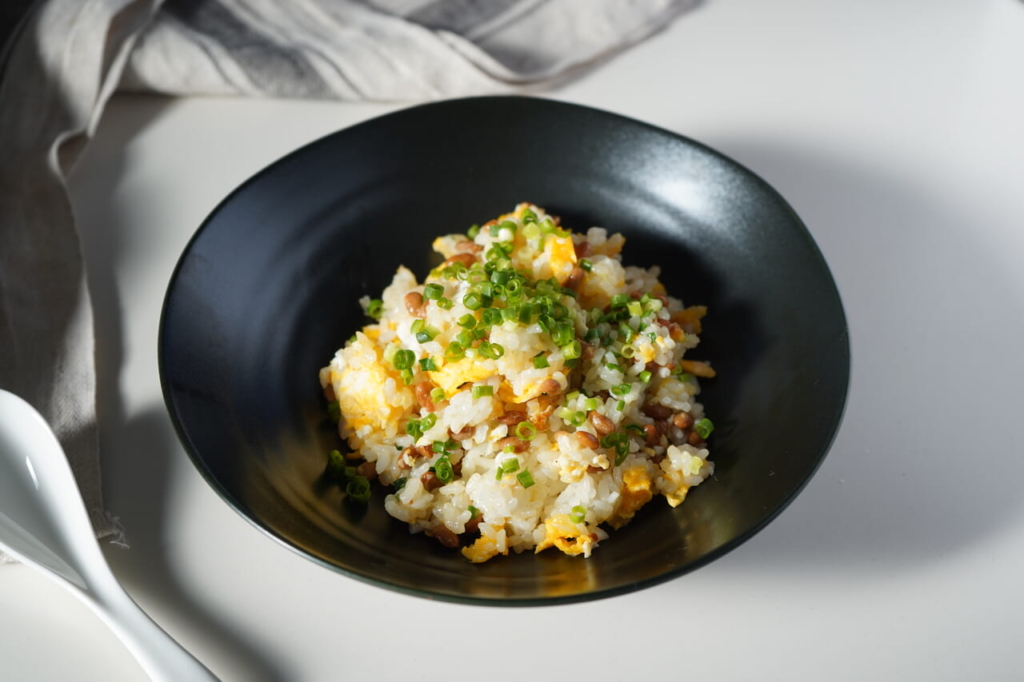 お弁当レシピ5納豆チャーハン