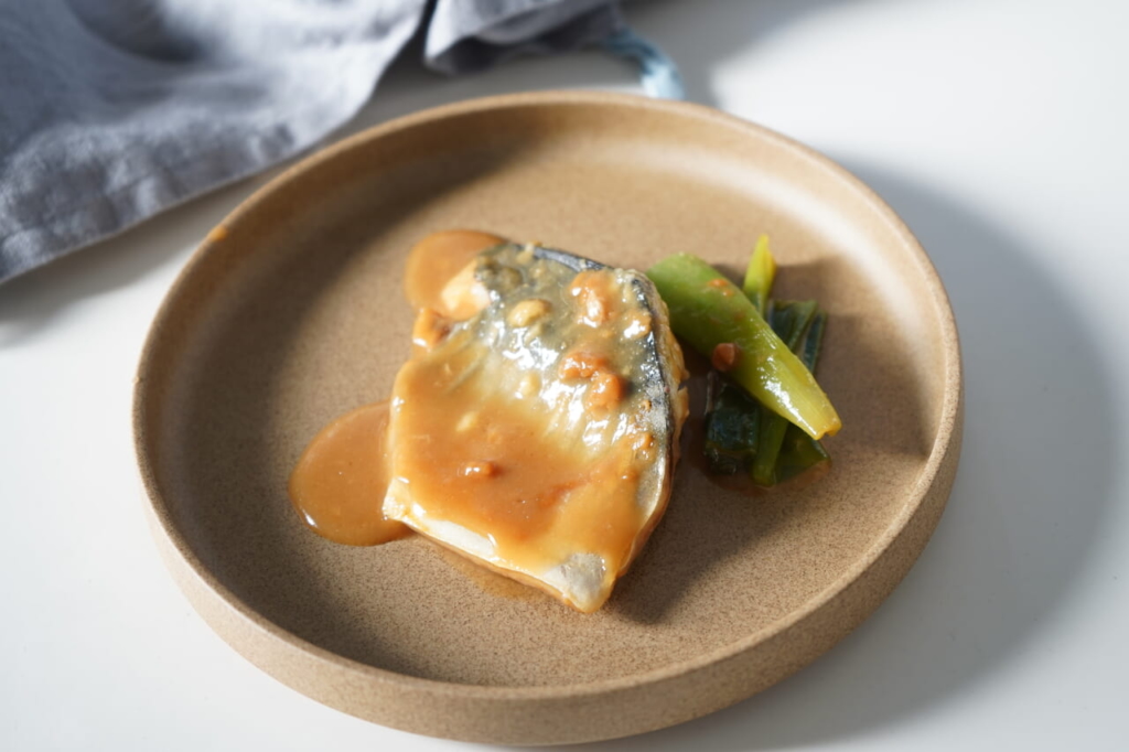 お弁当レシピ1レンジでさばの味噌煮