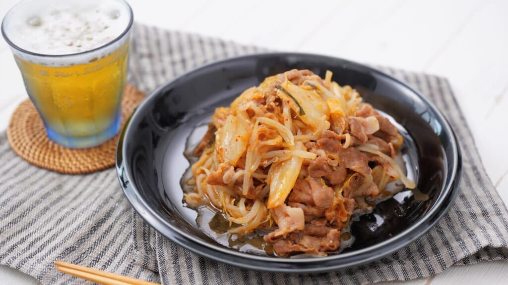 レンジで豚キムチ