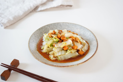 なめこと白菜のおひたし
