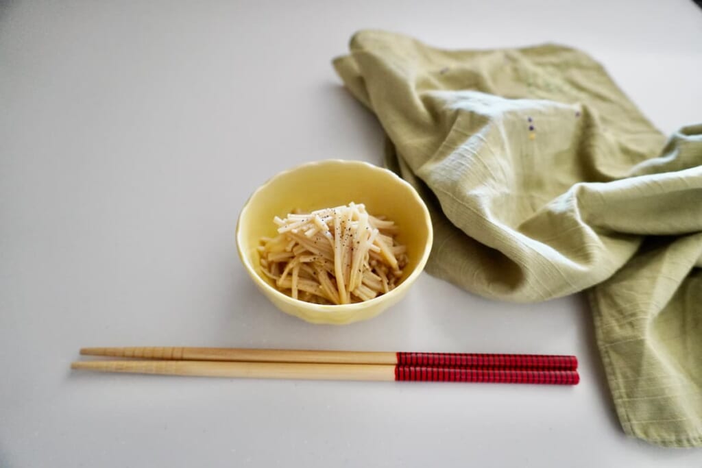 お弁当レシピ__5ガリバタえのき