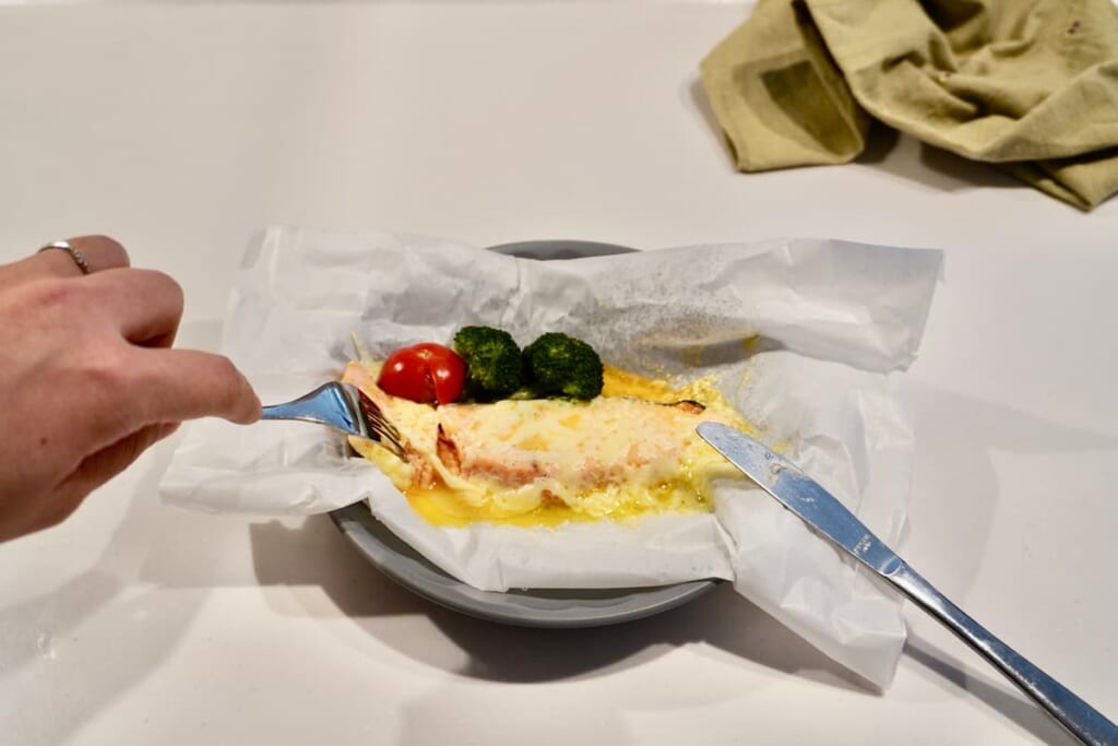 お弁当レシピ2鮭のチーズ蒸し