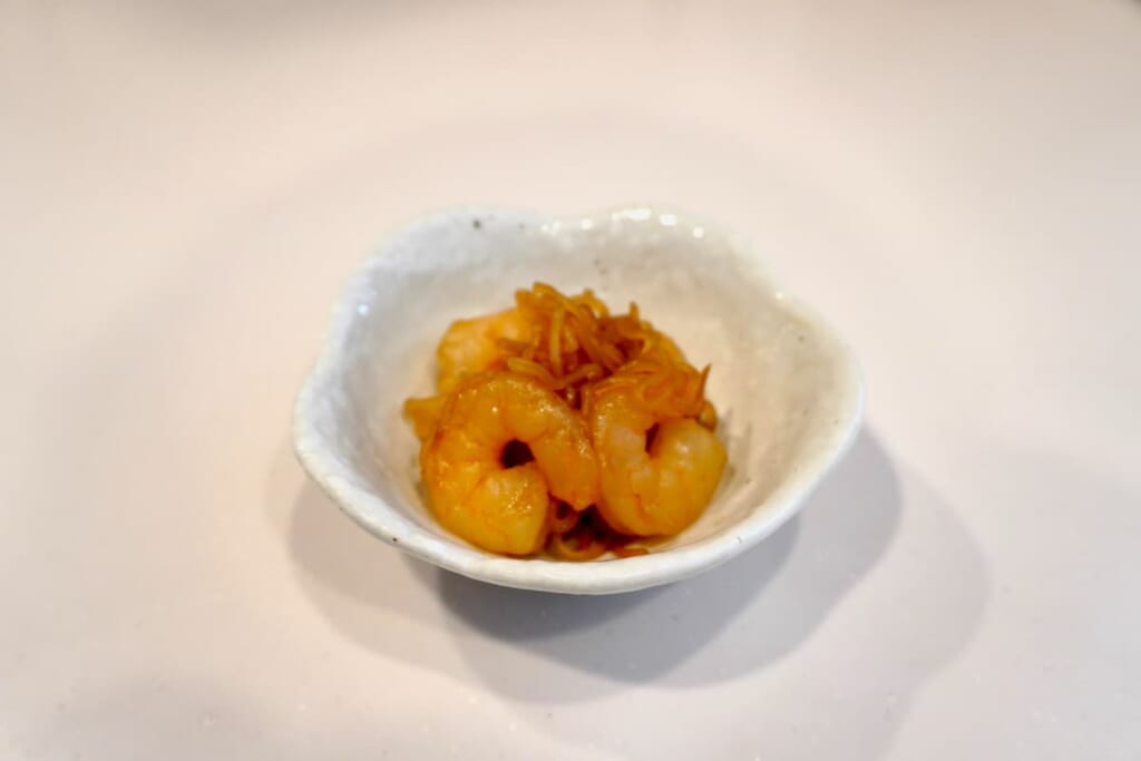 お弁当レシピ4糸こんにゃくと海老のオイスター炒め