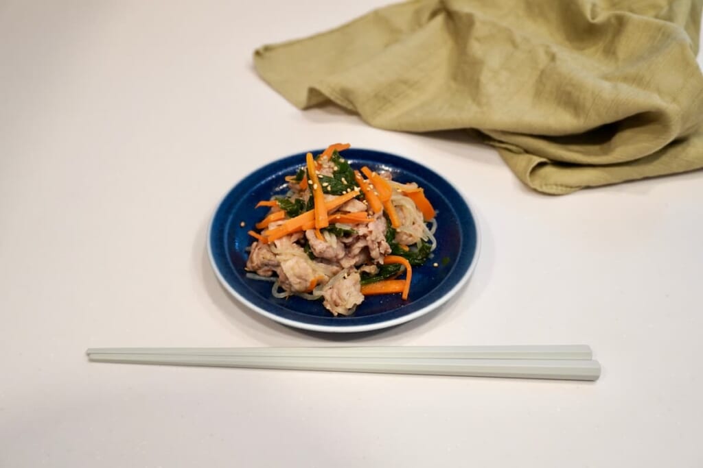 お弁当レシピ2糸こんにゃくのチャプチェ