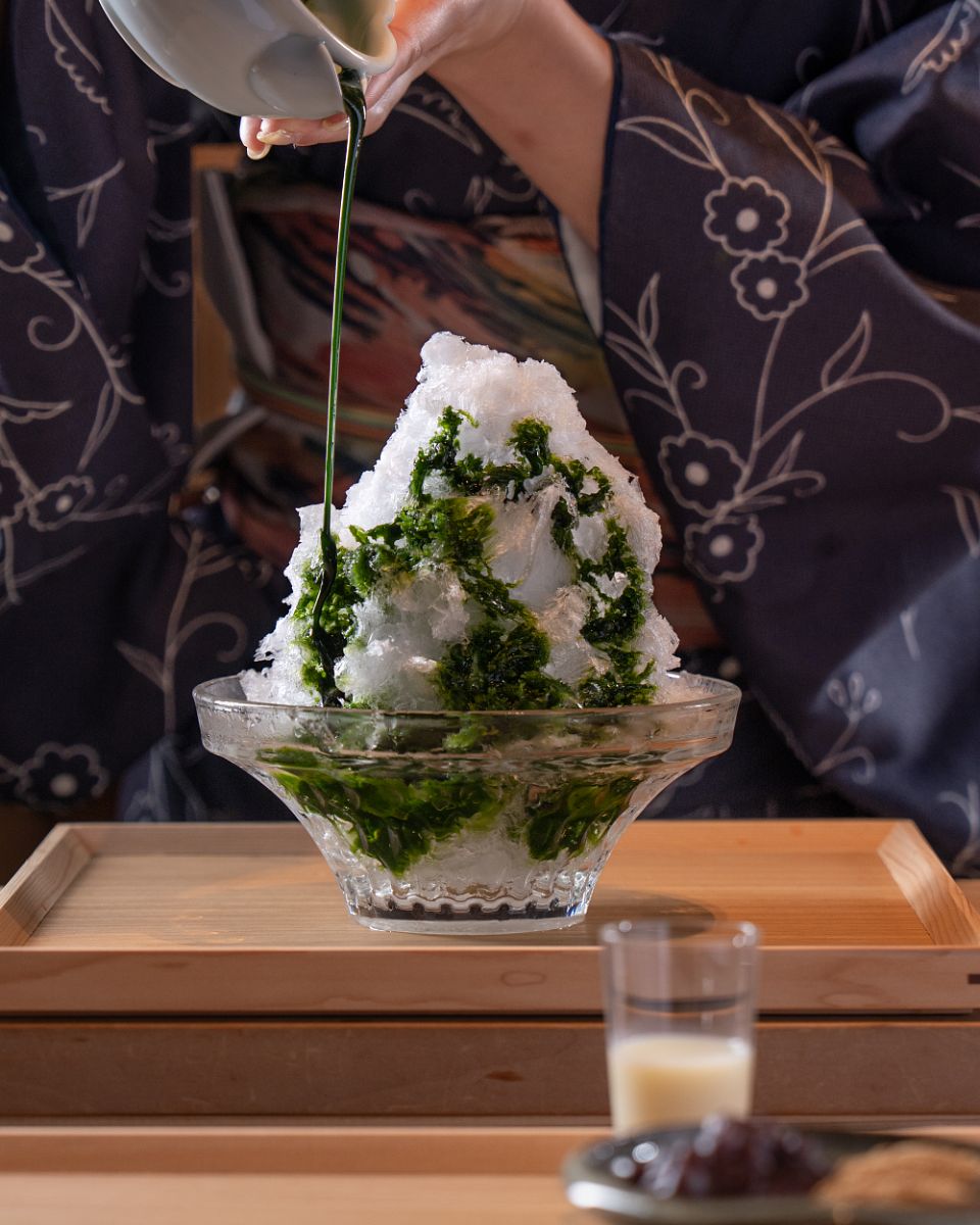 抹茶金時 八女特選抹茶使用 蕨餅添え